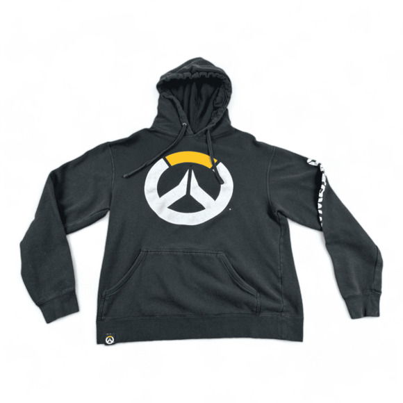 Overwatch Sweater Adult MEDIUM Black Hoodie Pullover Blizzard Jinx J!nx Game - Picture 1 of 7
